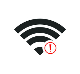 no wifi icon vector template
