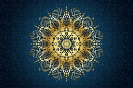 Luxury mandala background with golden arabesque pattern Arabic  Islamic east style. decorative mandala for print, poster, cover, brochure, flyer, banner.