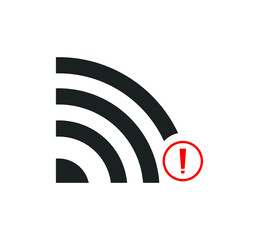 no wifi icon vector template

