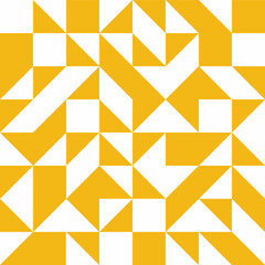 A pattern of ninety-degree yellow triangles on a white photo for screensaver on gadgets. Retro pattern of yellow triangles.