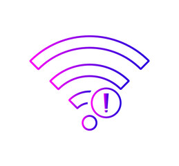 no wi-fi connection icon, no Wireless network sign symbol