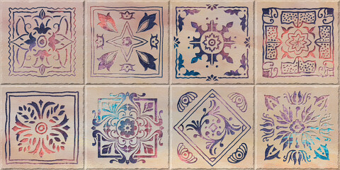 Multicolor digital wall tiles design for interior abstract home decor used ceramic digital wall tile background texture.