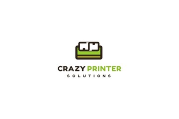 Fototapeta premium Template logo design for print company, printer store or printer master