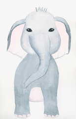 elephant watercolor drawing