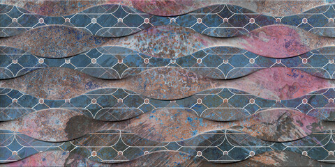 Multicolor digital wall tiles design for interior abstract home decor used ceramic digital wall tile background texture.