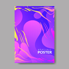 Design Cover Template with Colorful liquid effect. Modern background design. gradient color. Dynamic Waves. Fluid shapes composition. Fit for website, banners, wallpapers, brochure, posters