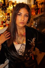 portrait shooting of a tattoo woman in funchal madeira portugal 
