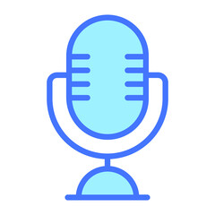 microphone Icon. User interface Vector Illustration, As a Simple Vector Sign and Trendy Symbol in Line Art Style, for Design and Websites, or Mobile Apps,