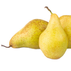 pear close-up. pear isolated on white background with clipping path. whole pear fruit.
