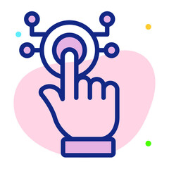 finger tap Icon. User interface Vector Illustration, As a Simple Vector Sign and Trendy Symbol in Line Art Style, for Design and Websites, or Mobile Apps,