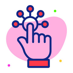 interaction Icon. User interface Vector Illustration, As a Simple Vector Sign and Trendy Symbol in Line Art Style, for Design and Websites, or Mobile Apps,