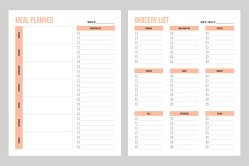 Meal planner and shopping list