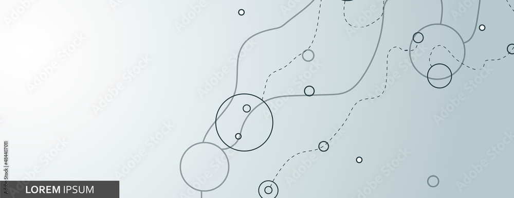 Fototapete abstract vector pattern. simple smooth lines and circles. stylish 2022 texture. vector illustration 