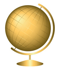 Globe in golden colors