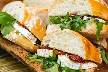 Cheese and tomato sandwich