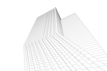 Fototapeta premium 3d rendered illustration of modern building