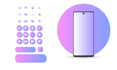 Mobile app. Icon style for the application. Mobile Application Development