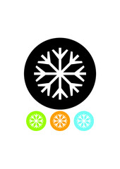 Snowflake vector icon isolated. Snow cold frost frozen