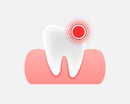 Cartoon character toothache. Vector illustration, cartoon character - Powered by Adobe