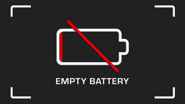 Flashing empty battery graphic in a loop