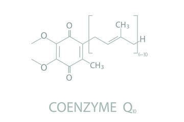 Coenzyme Q10 molecular skeletal chemical formula.	
