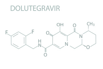 Dolutegravir molecular skeletal chemical formula.	
