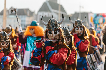 Obraz premium guggenmusiken der Basler Fasnacht 
