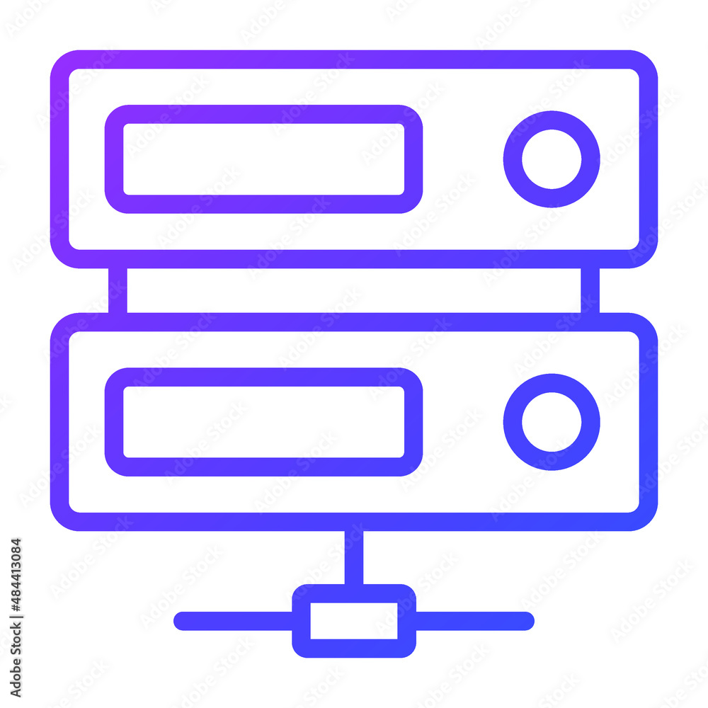 Wall mural shared server icon. user interface vector illustration, as a simple vector sign and trendy symbol in