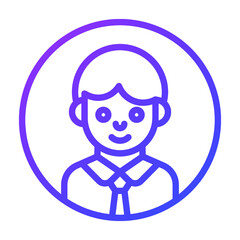 user avatar Icon. User interface Vector Illustration, As a Simple Vector Sign and Trendy Symbol in Line Art Style, for Design and Websites, or Mobile Apps,