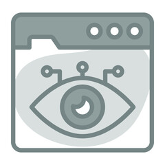 web vision Icon. User interface Vector Illustration, As a Simple Vector Sign and Trendy Symbol in Line Art Style, for Design and Websites, or Mobile Apps,