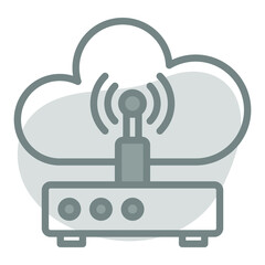 wireless network Icon. User interface Vector Illustration, As a Simple Vector Sign and Trendy Symbol in Line Art Style, for Design and Websites, or Mobile Apps,