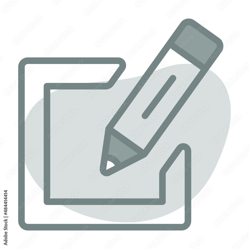 Wall mural edit icon. user interface vector illustration, as a simple vector sign and trendy symbol in line art