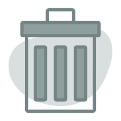 trash Icon. User interface Vector Illustration, As a Simple Vector Sign and Trendy Symbol in Line Art Style, for Design and Websites, or Mobile Apps,