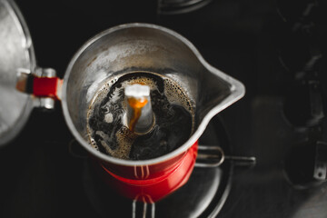 Brewing moka pot espresso at home
