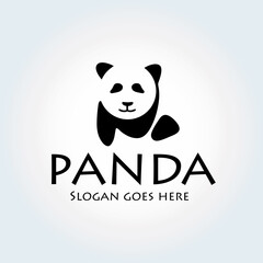 
Panda bear Logo design vector eps template. Panda animal Funny Lazy Logo concept icon. illustration of panda isolated on white background
