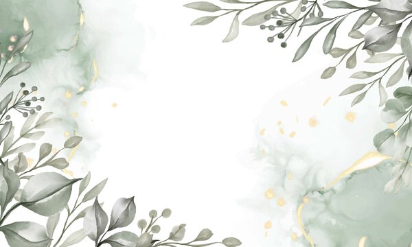 background with white space greenery leaves