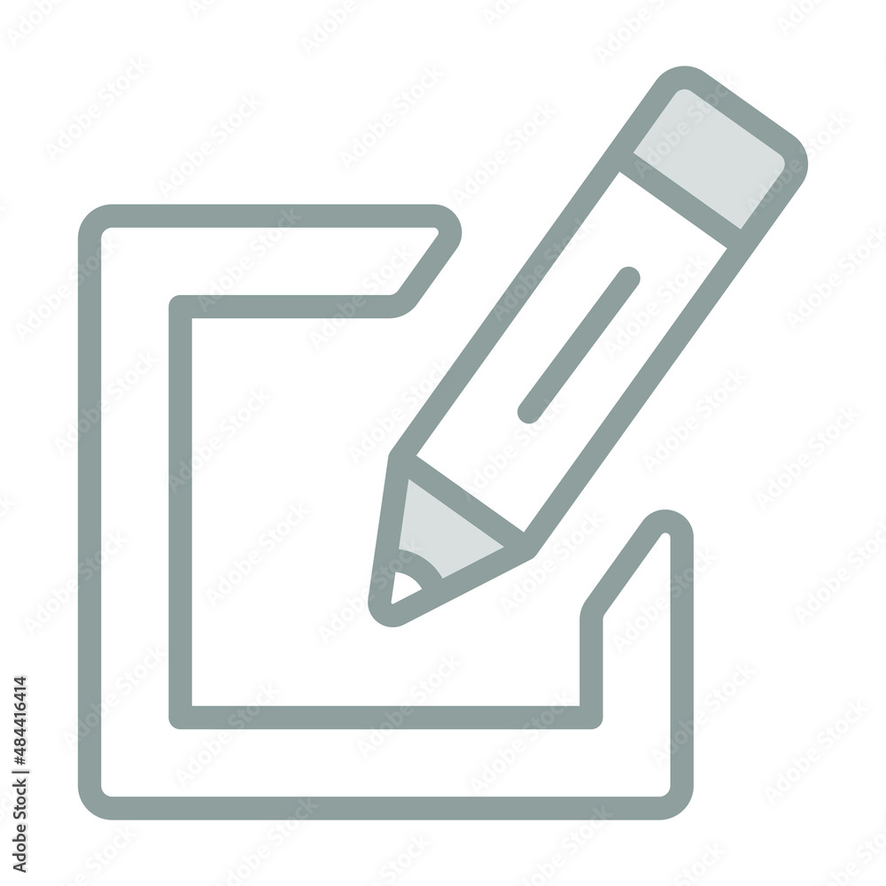 Wall mural edit icon. user interface vector illustration, as a simple vector sign and trendy symbol in line art