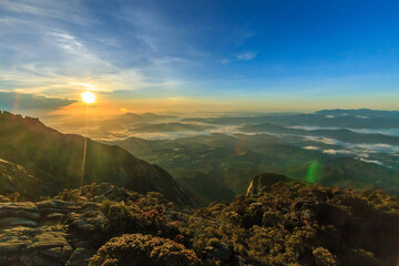 Mount Kinabalu scenery at sunrise