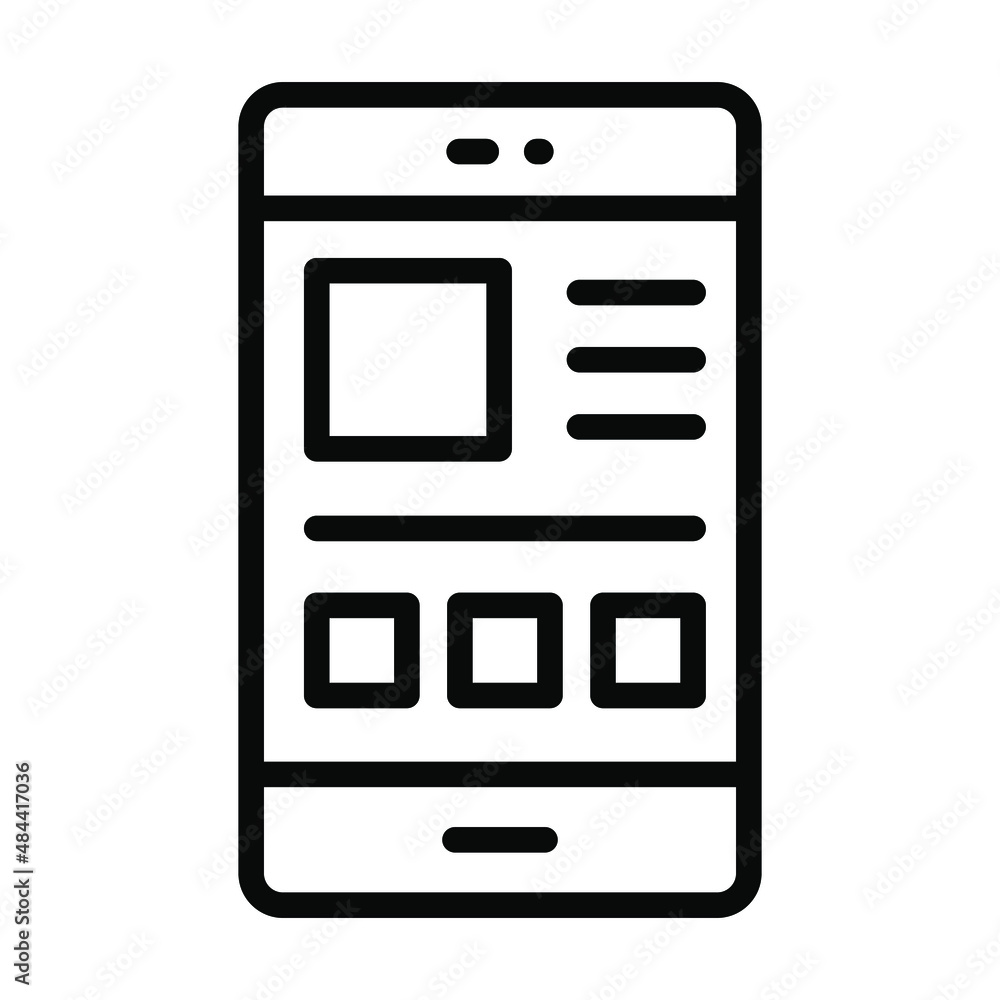 Wall mural layout icon. user interface vector illustration, as a simple vector sign and trendy symbol in line a