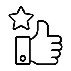 appreciation Icon. User interface Vector Illustration, As a Simple Vector Sign and Trendy Symbol in Line Art Style, for Design and Websites, or Mobile Apps,