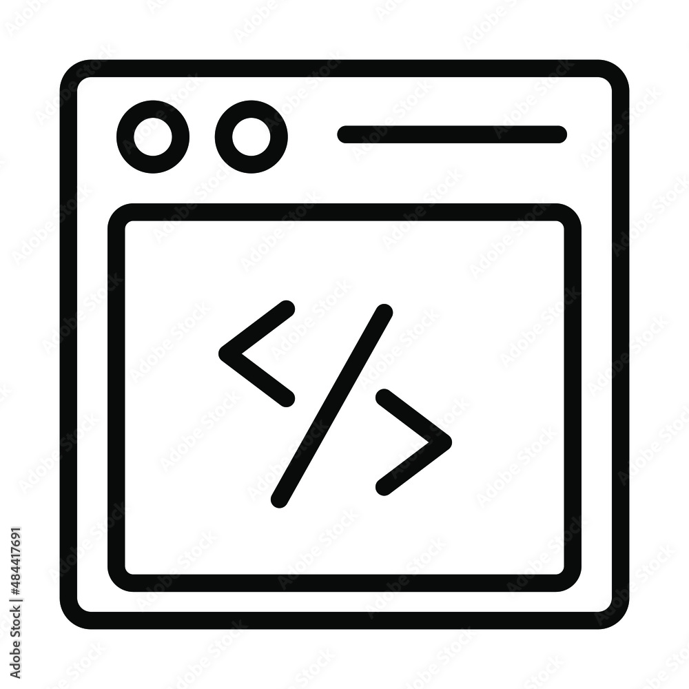 Wall mural programing icon. user interface vector illustration, as a simple vector sign and trendy symbol in li
