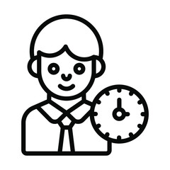 schedule Icon. User interface Vector Illustration, As a Simple Vector Sign and Trendy Symbol in Line Art Style, for Design and Websites, or Mobile Apps,