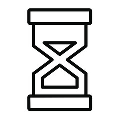 sand glass Icon. User interface Vector Illustration, As a Simple Vector Sign and Trendy Symbol in Line Art Style, for Design and Websites, or Mobile Apps,
