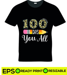 100 days of school level unlocked T-Shirt Design 
Ready to print ,
Easy change color for a dark or white shirt,
Resizable and full editable file download,
file download eps