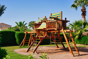 Playground with sand to develop and relax children.
