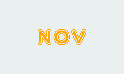 Word NOV in letters - Initial vector design - Premium Icon, Logo vector