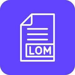 LOM Vector Icon Design Illustration