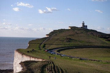 Beachy Head and the Belle Tout lighthouse.