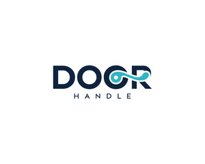 Door handle vector logo design