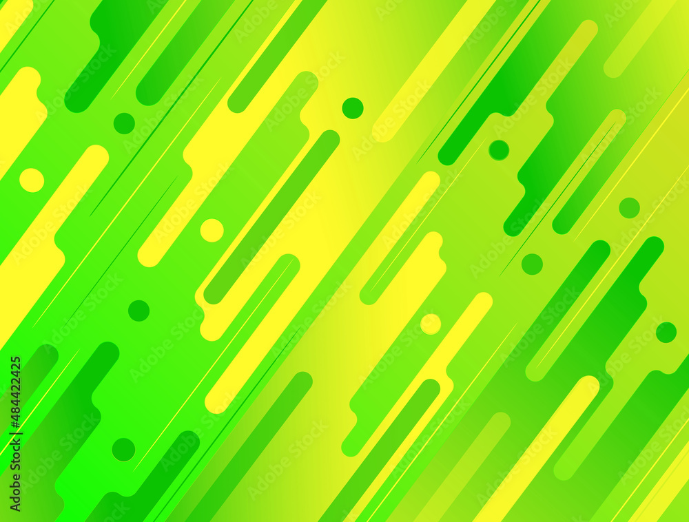 Poster modern gradient abstract geometric background design with yellow color gradient on green background